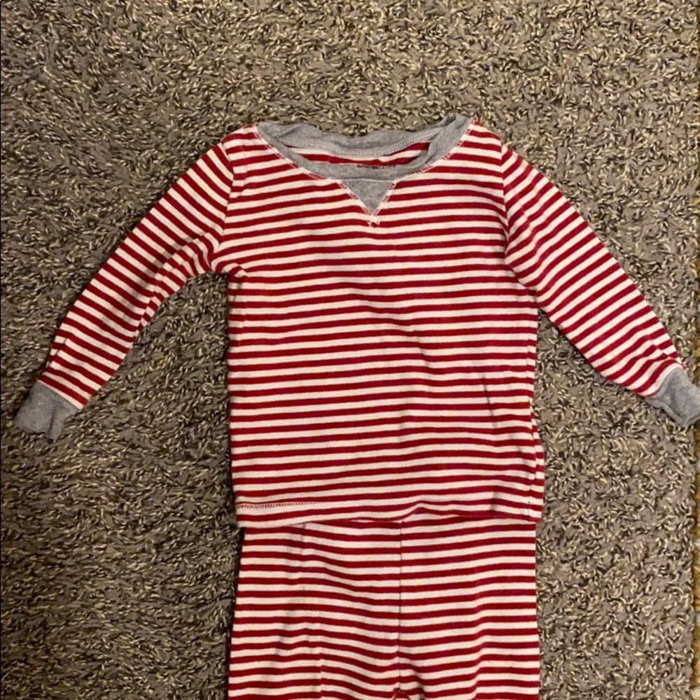 Burts Bees Christmas stripe pj’s